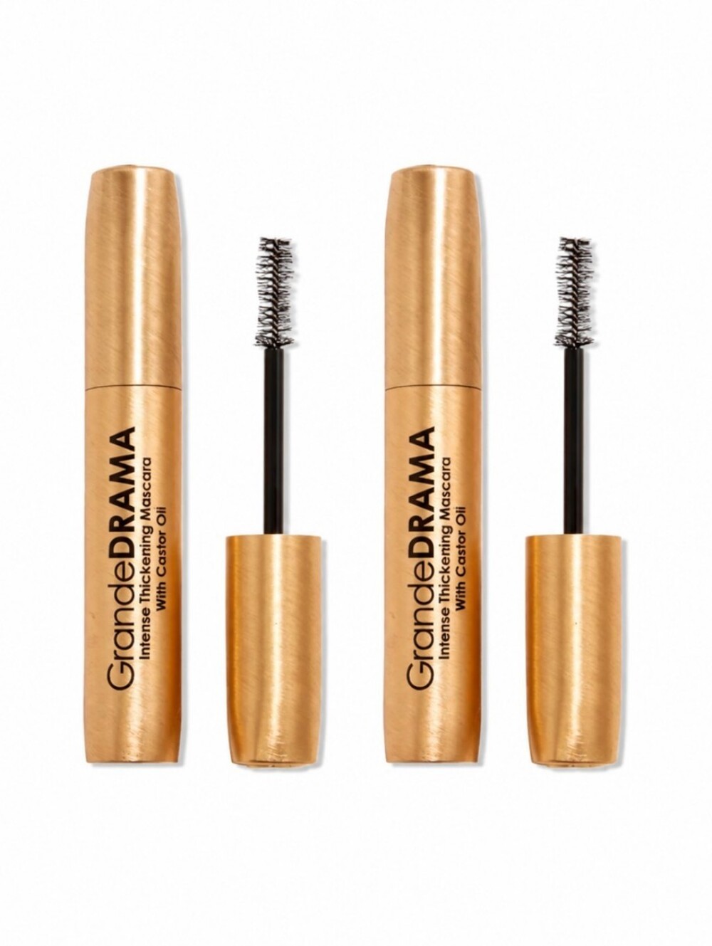 2 Pack Grande Cosmetics GrandeDRAMA Intense Thickening Mascara w/ Castor Oil NEW